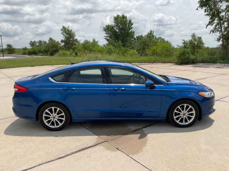 Blue 2017 Ford Fusion Sedan Front-Wheel Drive Automatic