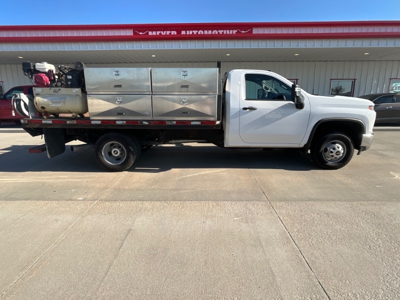 White 2021 Chevrolet Silverado 3500HD Chassis Pickup Truck Four-Wheel Drive Automatic