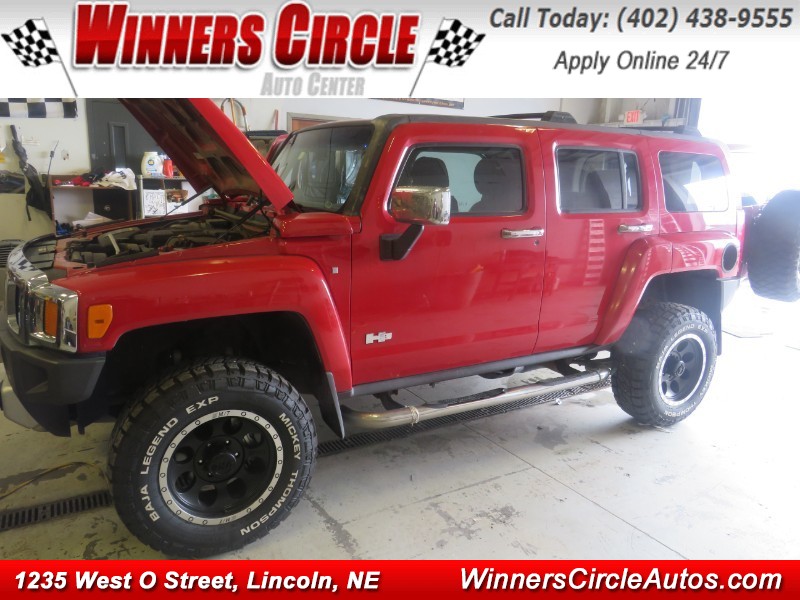 Red 2008 Hummer H3 SUV / Crossover Four-Wheel Drive Automatic