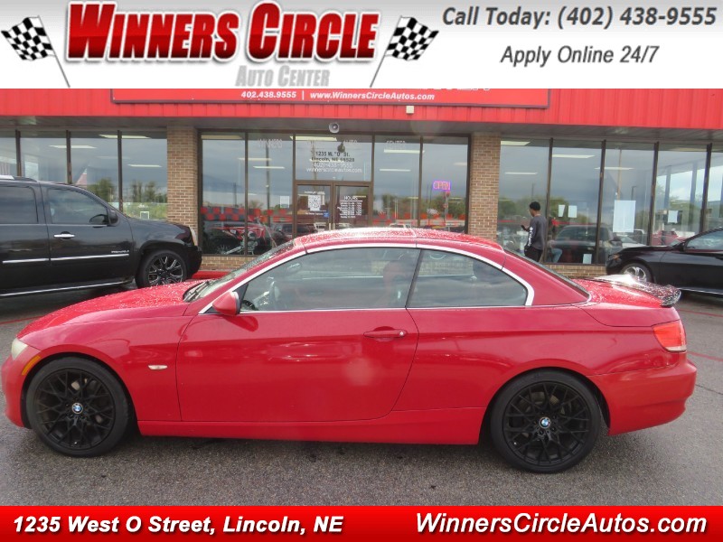 Red 2008 BMW 3 Series Convertible Rear-Wheel Drive Automatic